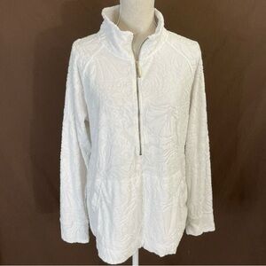 Lilly Pulitzer Skipper Popover “Too Much Bubbly “ Jacquard Resort White XL
